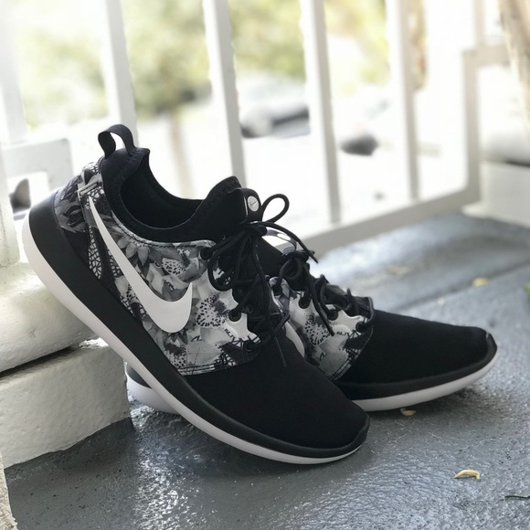 Nike Shoes - NWT Nike ID Roshe Two Print Black WMNS.